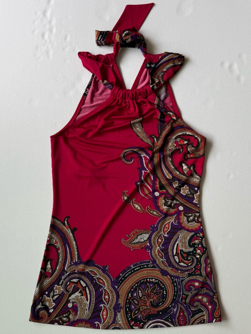Y2K Le Chateau Pink Halter Mini Dress | Made in Canada | Size S